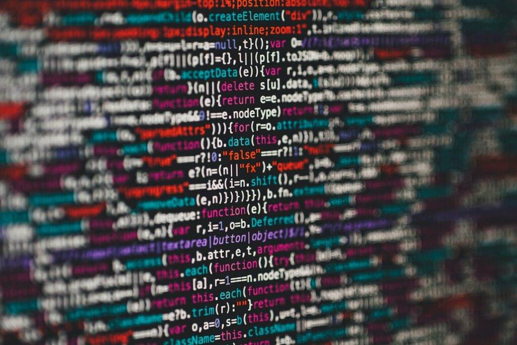 A close up of code on a wall.