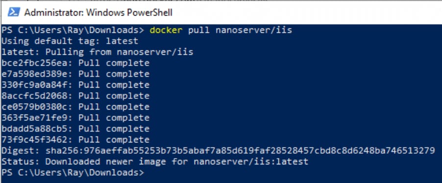 docker-iis-nanoserver-for-windows-container